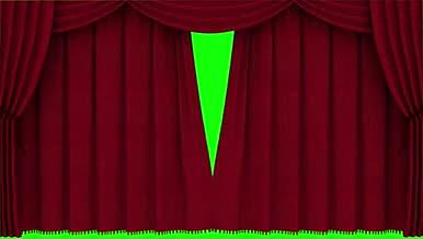 红色舞台幕布拉开绿屏视频素材AE模板视频的预览图
